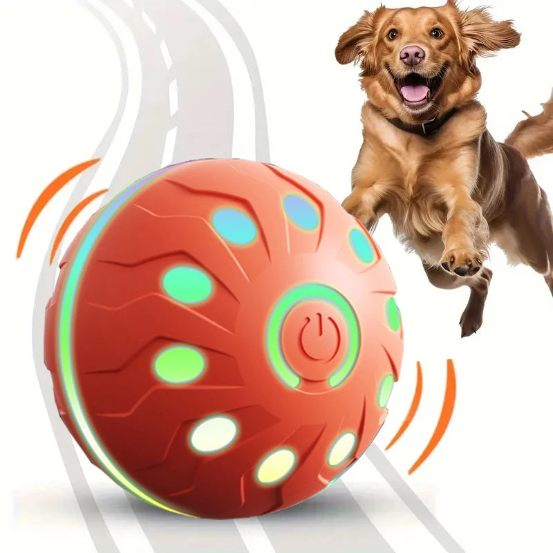 Pelota de juguete para mascotas, pelota eléctrica para perros, juguete interactivo para perros recargable por USB, buen compañero para perros