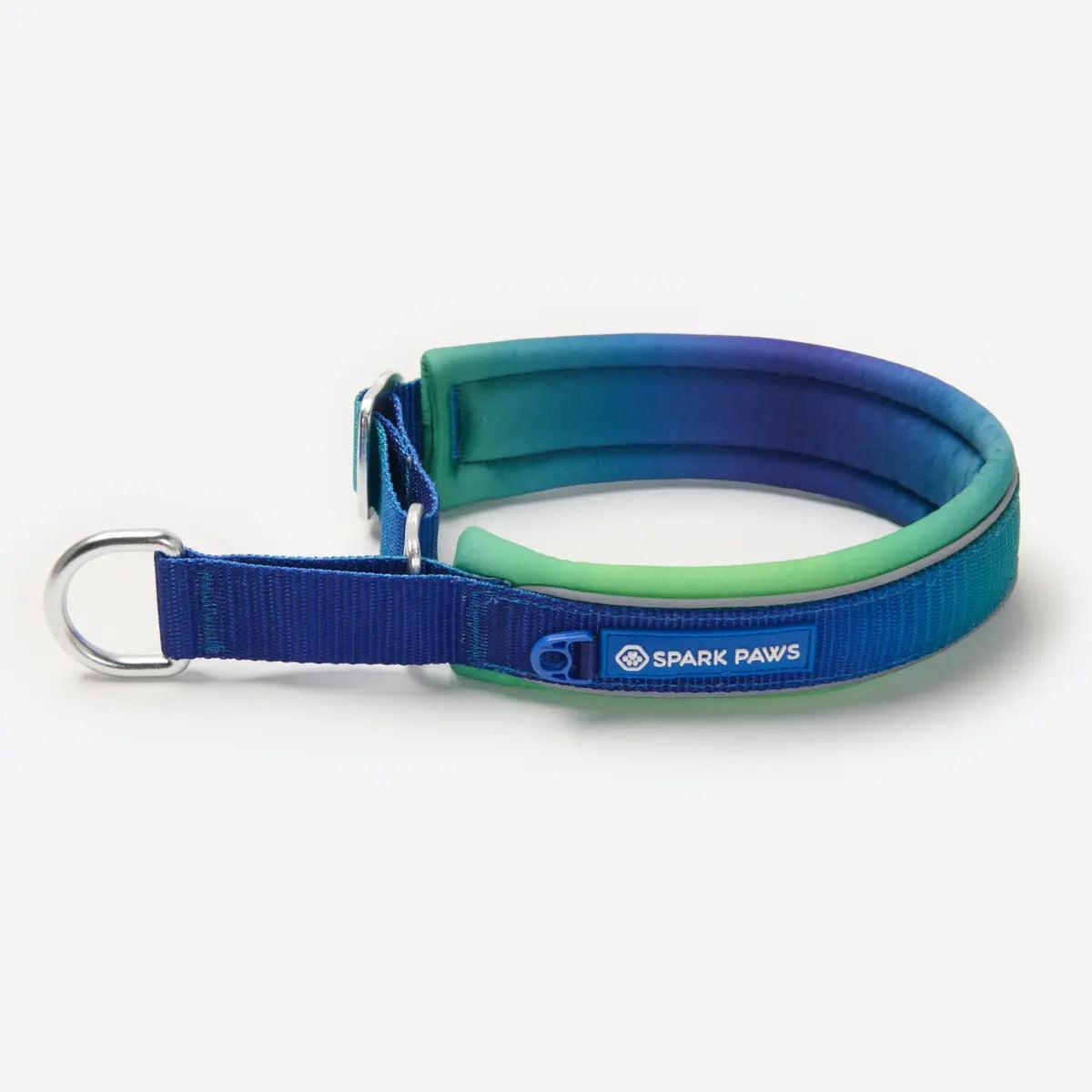 Spark Paws Martingale Dog Collar – Cushioned Slip-On Training Collar for Medium and Large Dogs, Heavy Duty and Safety-Tested No-Buckle Design