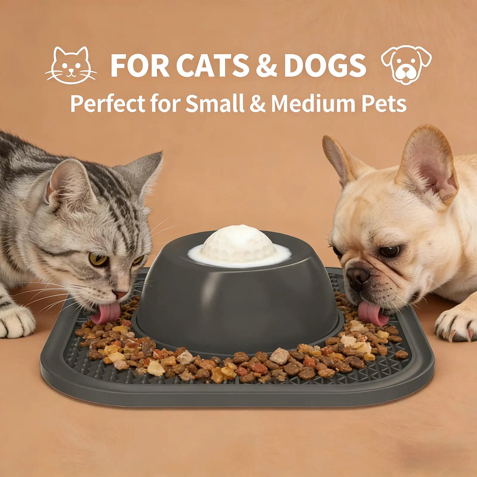 2026 Enhanced Slow Feeder Dog Bowl and Lick Mat with Anti-Slip Design and Interactive Rolling Ball Toy for All Breeds - Ideal for Dietary Supplementation and Post-Operative Nutrition