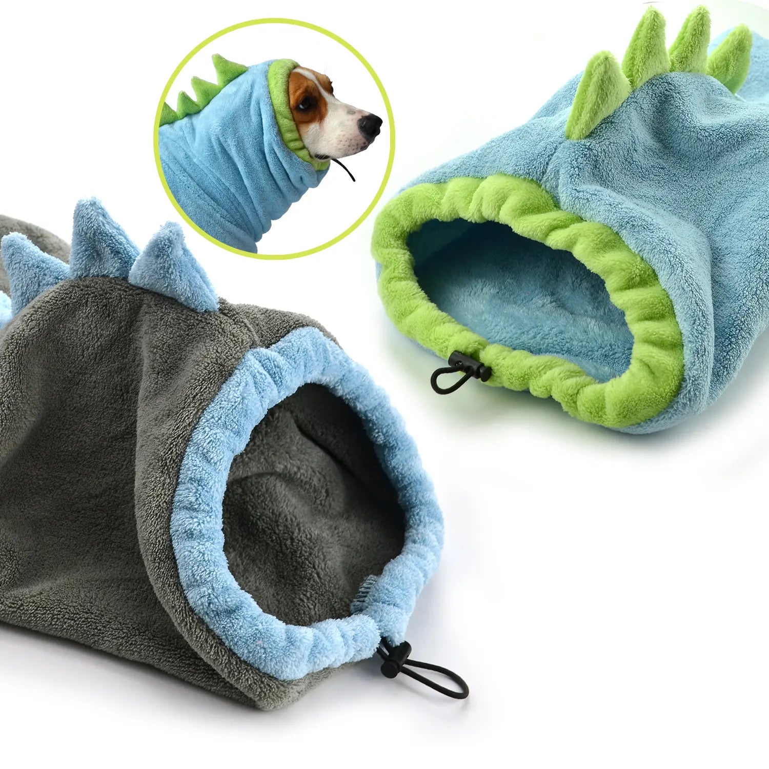 Quick-Dry Dog Bathrobe and Towel Set with Adjustable Microfiber Robe and Drying Gloves, Perfect for Cold Weather and Beach Swimming Grooming Supplies