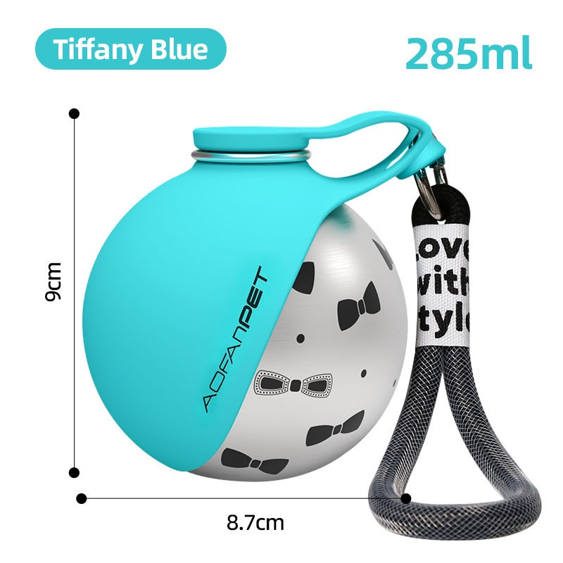 Portable Stainless Steel Water Bottle for Small Dogs - Convenient Travel Water Dispenser and Bowl for Pets