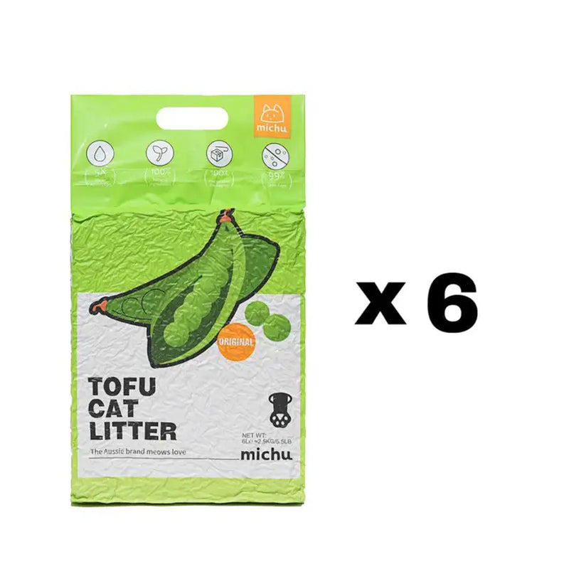 Michu Natural Clumping Tofu Cat Litter - 5.5 lbs (88 oz)