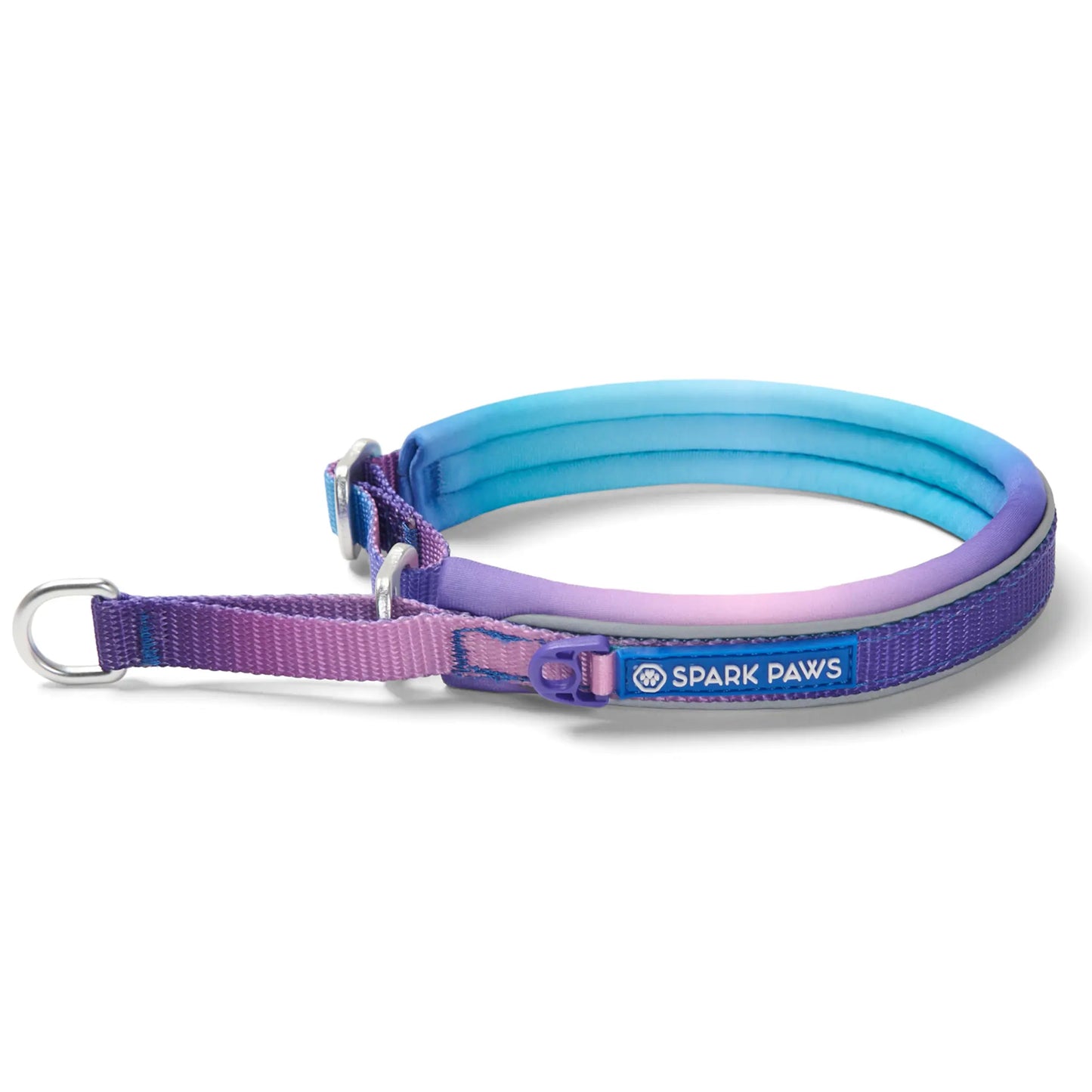 Spark Paws Martingale Dog Collar – Cushioned Slip-On Training Collar for Medium and Large Dogs, Heavy Duty and Safety-Tested No-Buckle Design