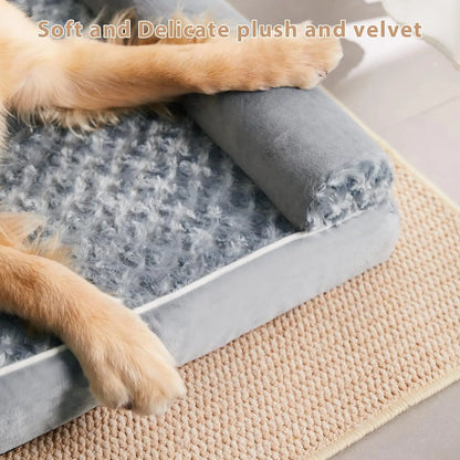 Orthopedic Self-Warming Calming Dog Bed for Medium to Large Dogs by Summervibes BFPETHOME, Waterproof Couch Pet Bed with Removable Washable Cover