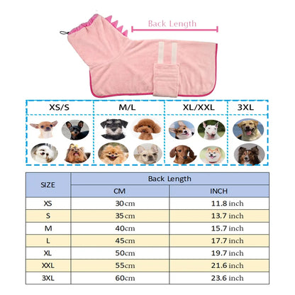 Quick-Dry Dog Bathrobe and Towel Set with Adjustable Microfiber Robe and Drying Gloves, Perfect for Cold Weather and Beach Swimming Grooming Supplies