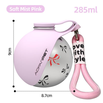 Portable Stainless Steel Water Bottle for Small Dogs - Convenient Travel Water Dispenser and Bowl for Pets