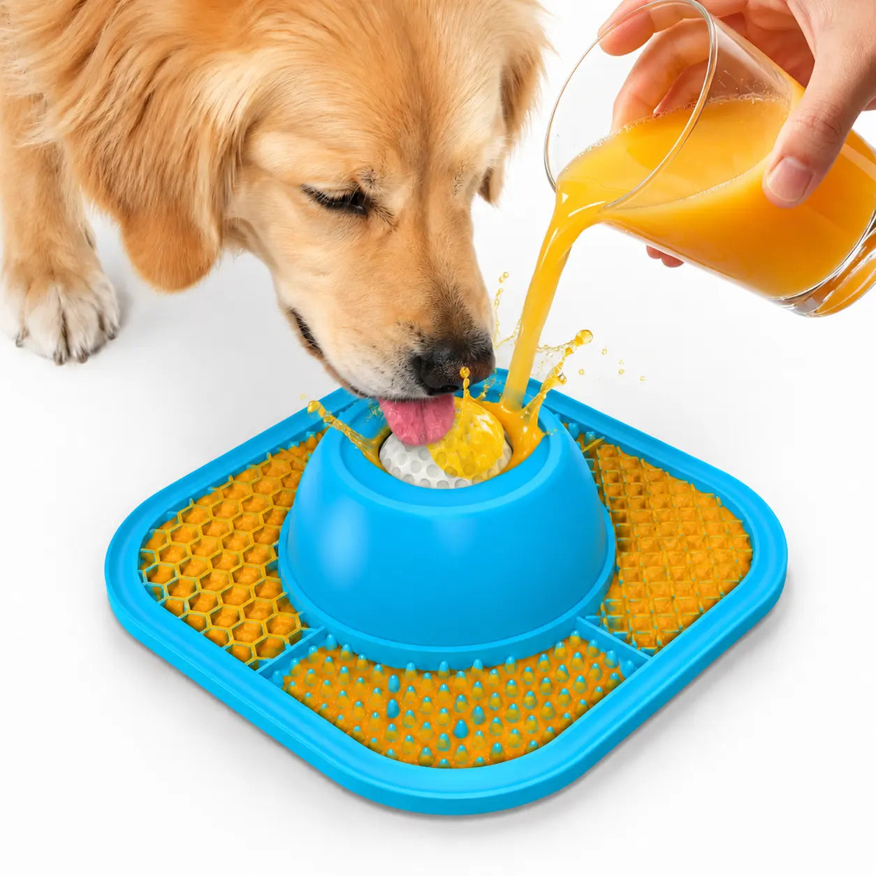 2026 Enhanced Slow Feeder Dog Bowl and Lick Mat with Anti-Slip Design and Interactive Rolling Ball Toy for All Breeds - Ideal for Dietary Supplementation and Post-Operative Nutrition