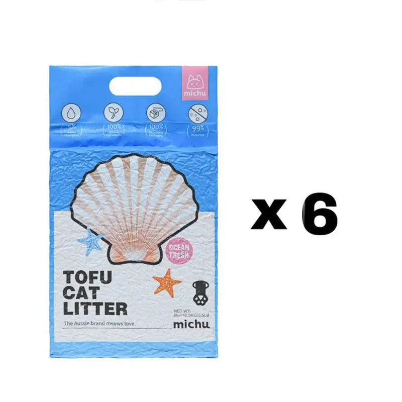 Michu Natural Clumping Tofu Cat Litter - 5.5 lbs (88 oz)