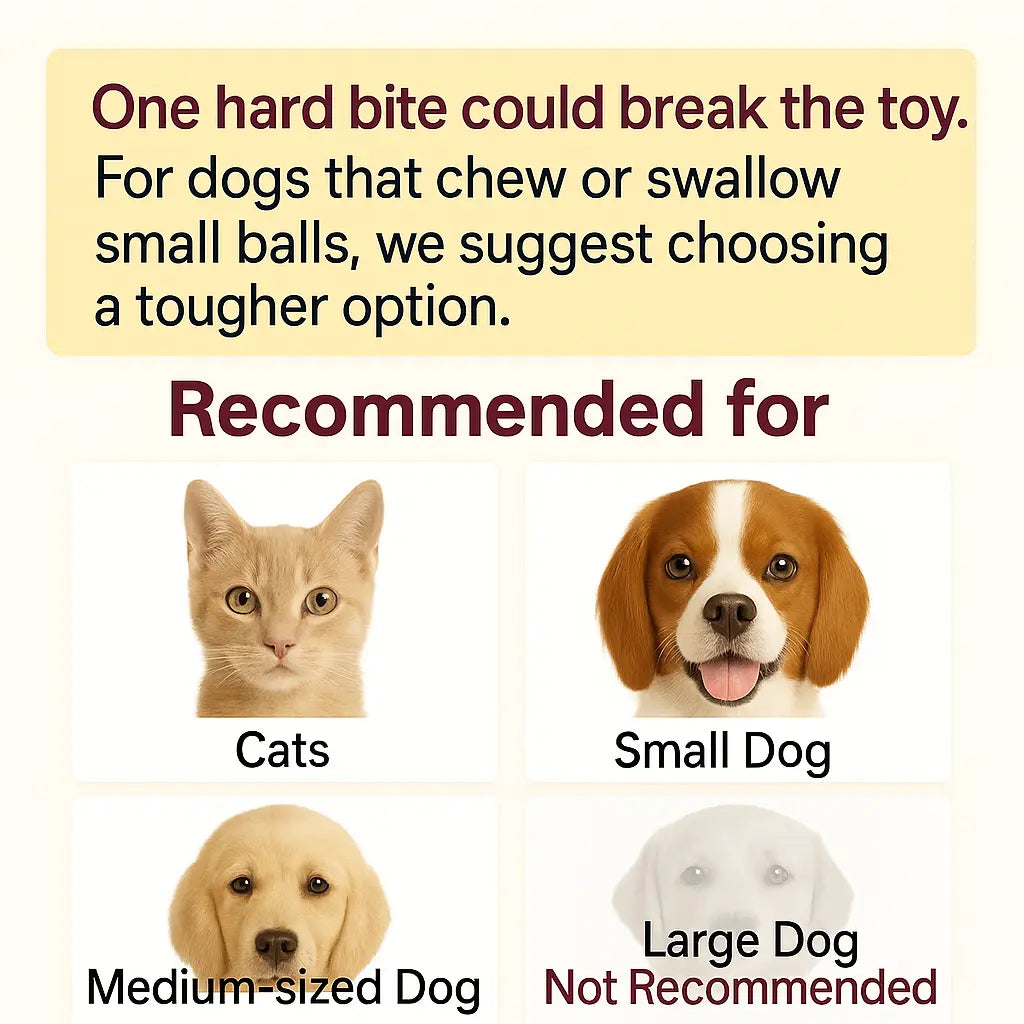 Mizusu Interactive Teaser Toy for Cats and Dogs with Two Additional Tails, Rolling Ball Toy for Kittens, Pet Supplies, Dog and Cat Accessories