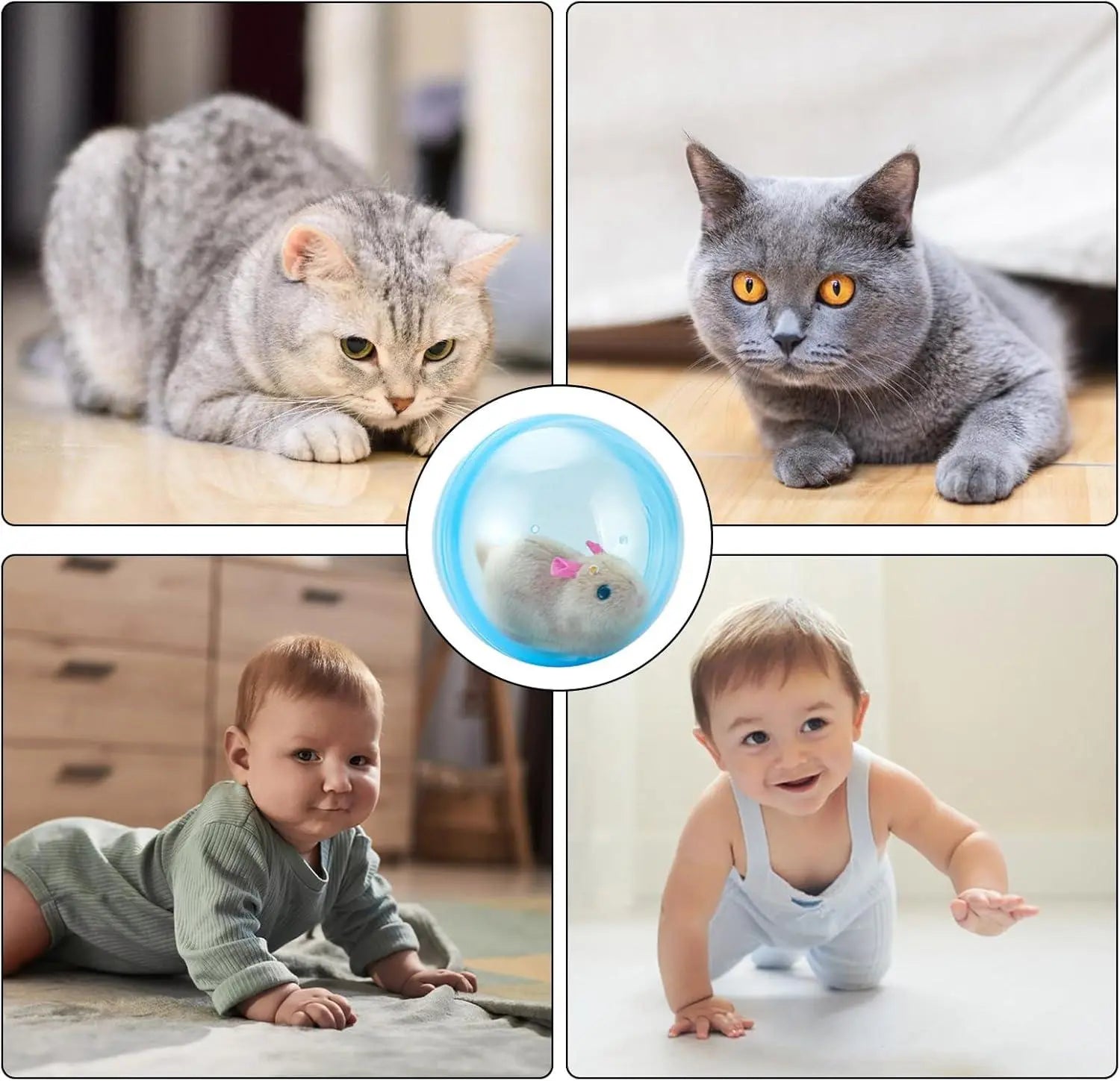 Smart Cat Toy - USB Rechargeable Auto-Rolling Ball for Hands-Free Indoor Play