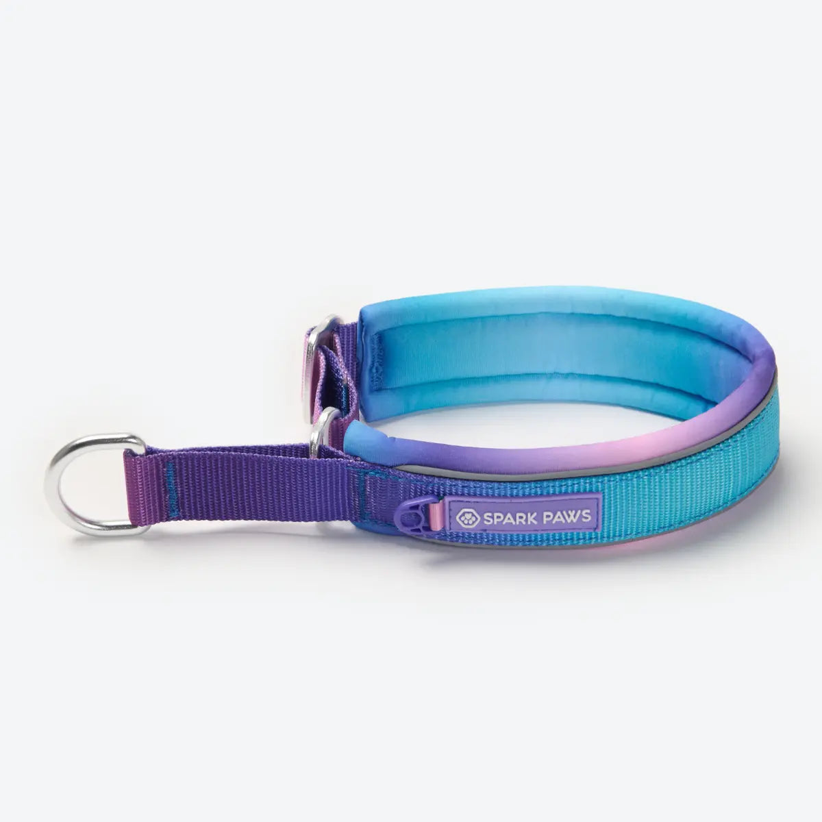 Spark Paws Martingale Dog Collar – Cushioned Slip-On Training Collar for Medium and Large Dogs, Heavy Duty and Safety-Tested No-Buckle Design