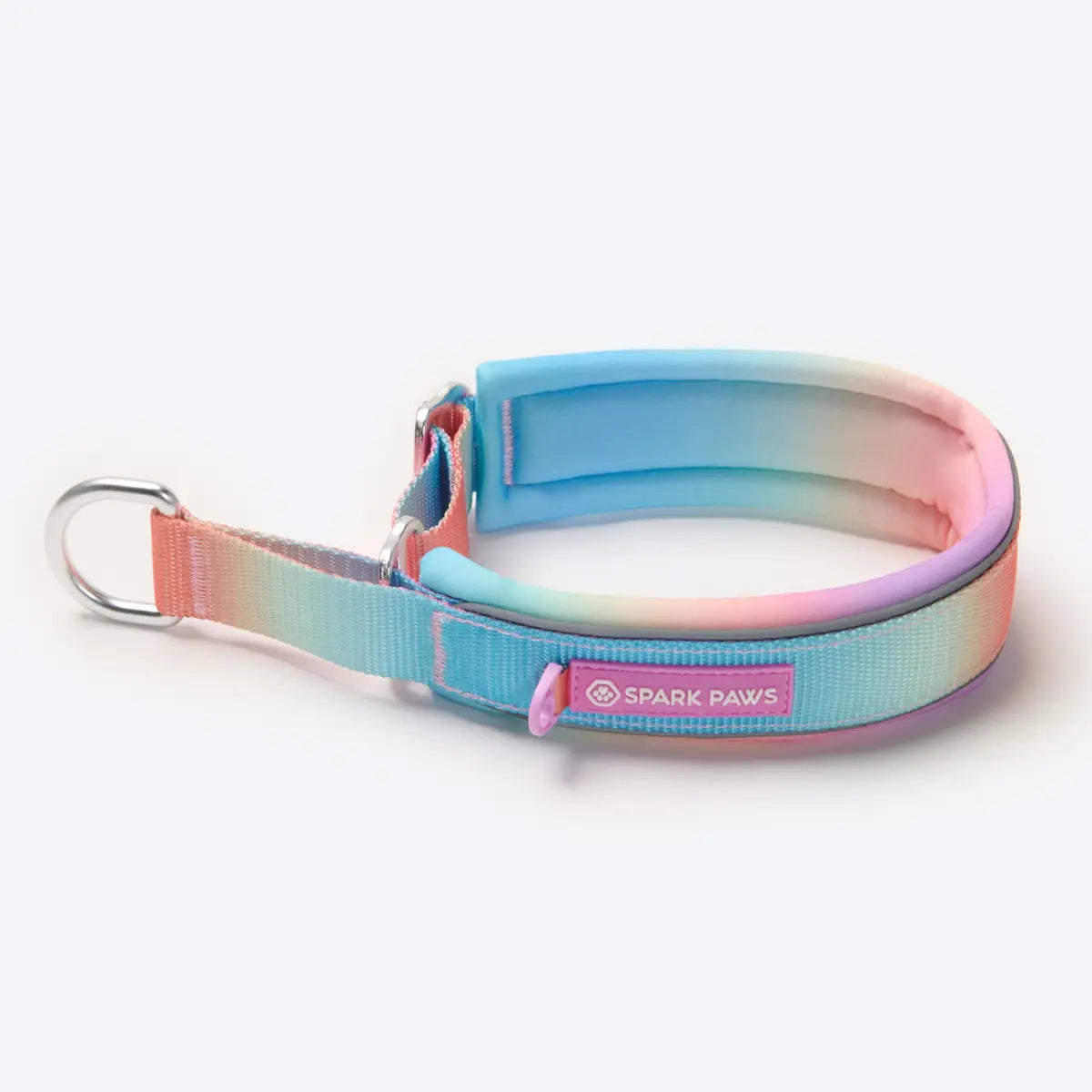 Spark Paws Martingale Dog Collar – Cushioned Slip-On Training Collar for Medium and Large Dogs, Heavy Duty and Safety-Tested No-Buckle Design