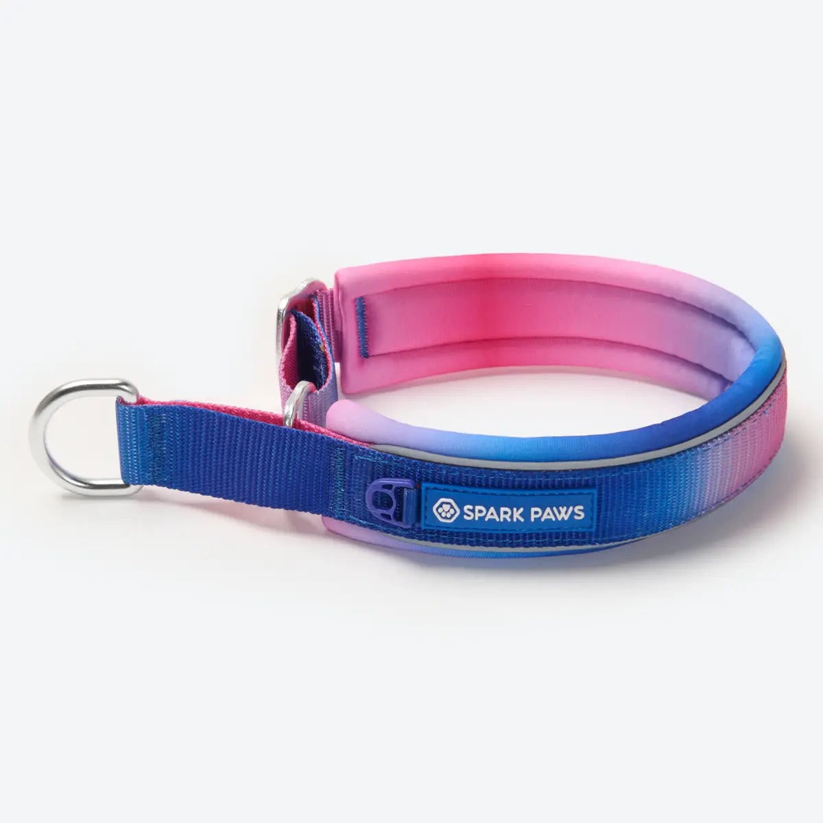 Spark Paws Martingale Dog Collar – Cushioned Slip-On Training Collar for Medium and Large Dogs, Heavy Duty and Safety-Tested No-Buckle Design