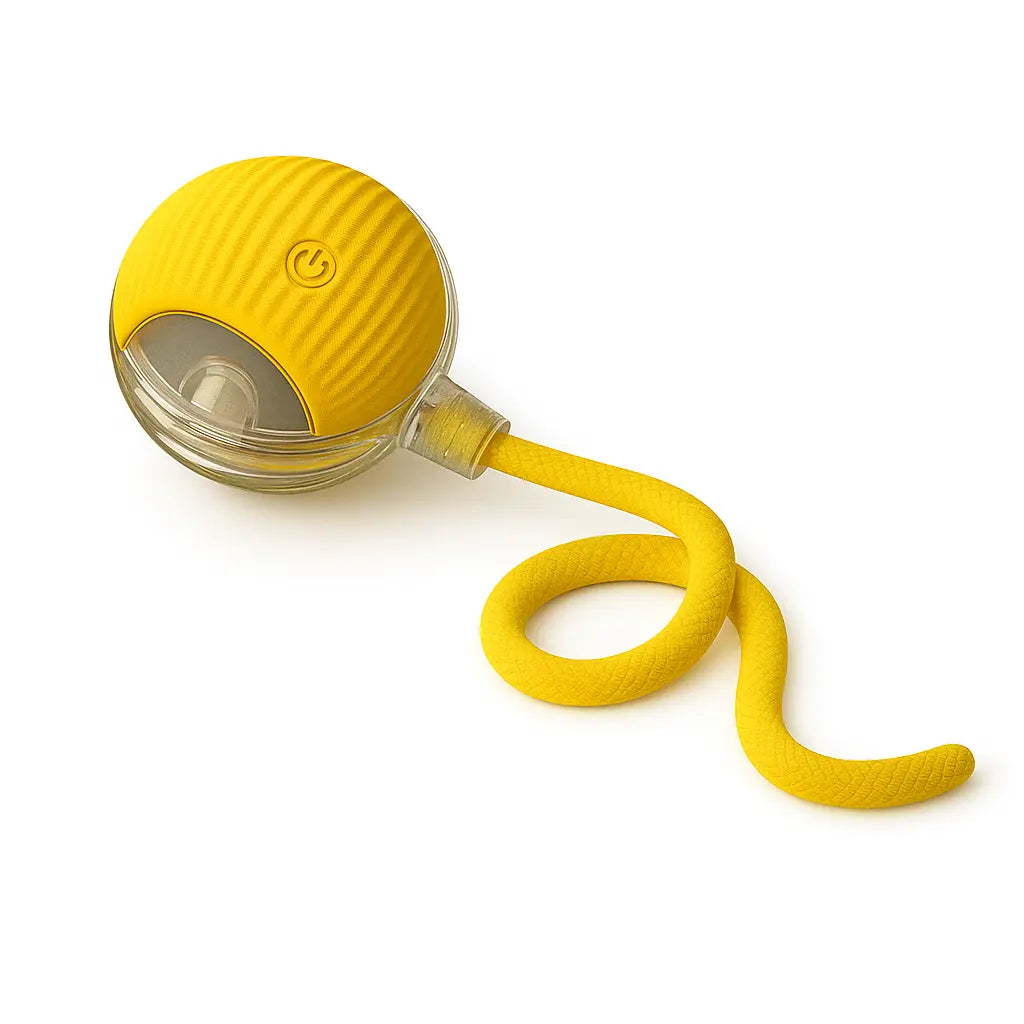 Mizusu Interactive Teaser Toy for Cats and Dogs with Two Additional Tails, Rolling Ball Toy for Kittens, Pet Supplies, Dog and Cat Accessories