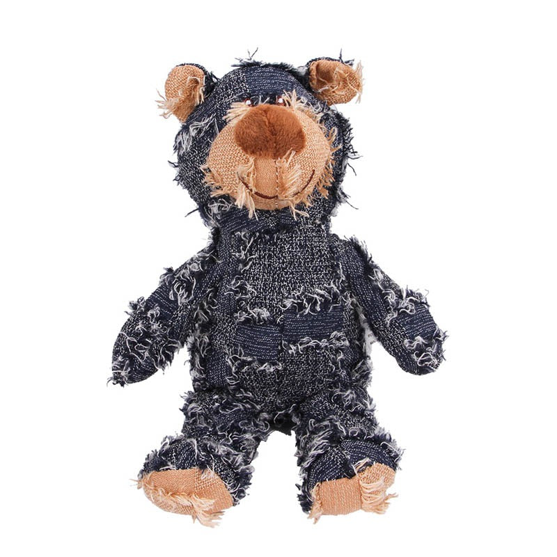 Oso de peluche para mascotas, juguete interactivo de felpa para perros, limpieza de dientes, antimordeduras, juguete Abreact, suministros para mascotas