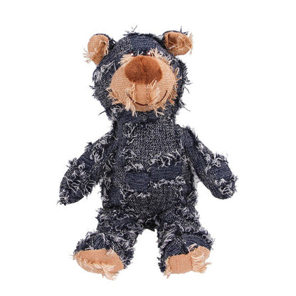 Oso de peluche para mascotas, juguete interactivo de felpa para perros, limpieza de dientes, antimordeduras, juguete Abreact, suministros para mascotas