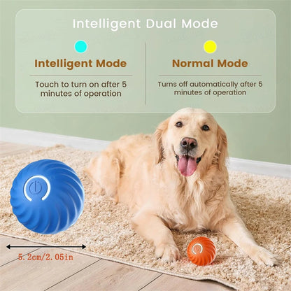 Pelota de juguete inteligente para perros, juguete interactivo electrónico para mascotas, pelota móvil USB, rebote en movimiento automático para cachorros, regalo de cumpleaños, producto para gatos
