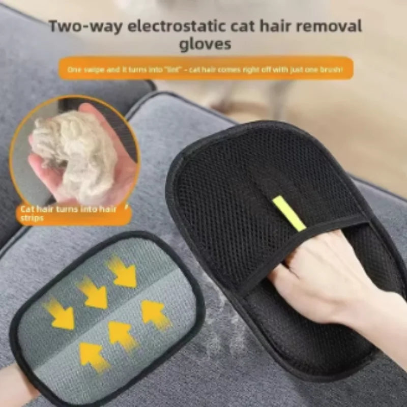 Guantes de aseo para mascotas, cepillo para eliminar el pelo de perros y gatos, guante de limpieza para gatitos, para sofá, alfombra, ropa, eliminación de pelo de mascotas, suministros para mascotas
