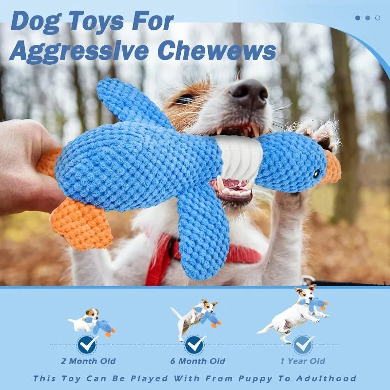 Juguetes para Perros y Gatos Mordedores Agresivos, Juguete Chirriante para Masticar, Muñeco de Peluche Interactivo para Mascotas