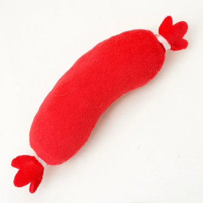 Juguete de peluche con sonido para perro, juguete para masticar para perros calientes, rechinar los dientes, juguete de peluche chirriante para cachorros, juguete interactivo para masticar resistente a mordeduras ﻿