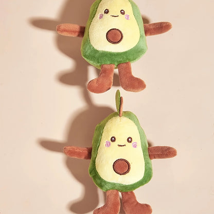 1 juguete de peluche para mascotas con forma de aguacate de dibujos animados, para que los perros interactuen y jueguen en la vida diaria