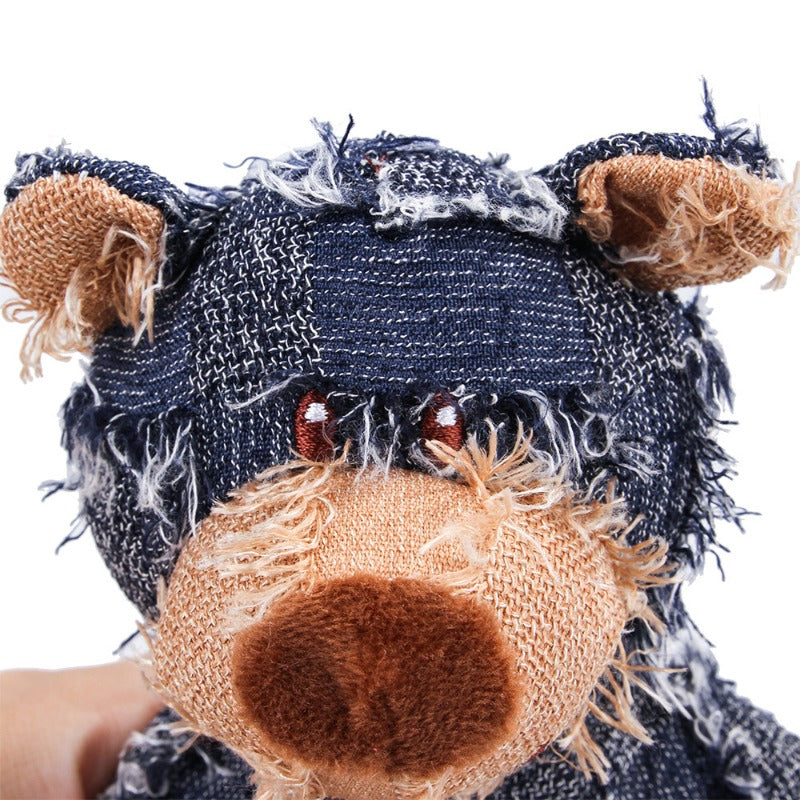 Oso de peluche para mascotas, juguete interactivo de felpa para perros, limpieza de dientes, antimordeduras, juguete Abreact, suministros para mascotas