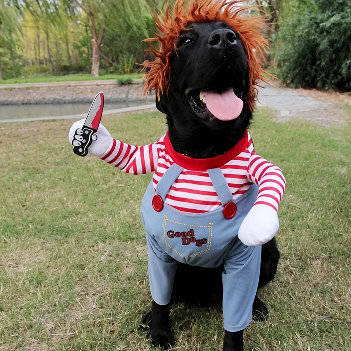 Conjunto divertido de Festival para mascotas, disfraces de Halloween para perros y gatos, novedad, ropa de Cosplay ajustable para gatos, perros medianos y grandes, Bulldog, Pug