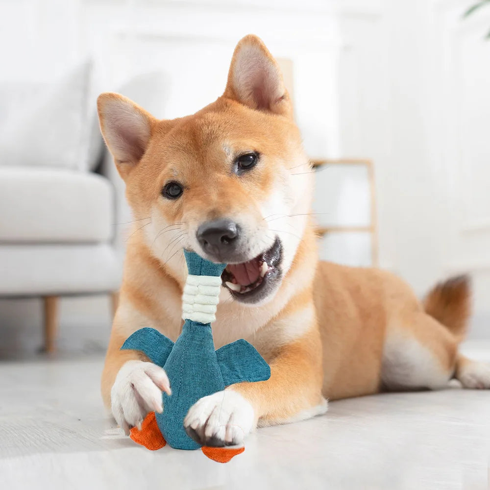 Juguetes para mascotas, gansos, sonido, resistente a las mordeduras, rechinar los dientes, limpieza de dientes, suministros para perros y gatos