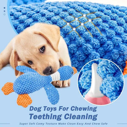 Juguetes para Perros y Gatos Mordedores Agresivos, Juguete Chirriante para Masticar, Muñeco de Peluche Interactivo para Mascotas