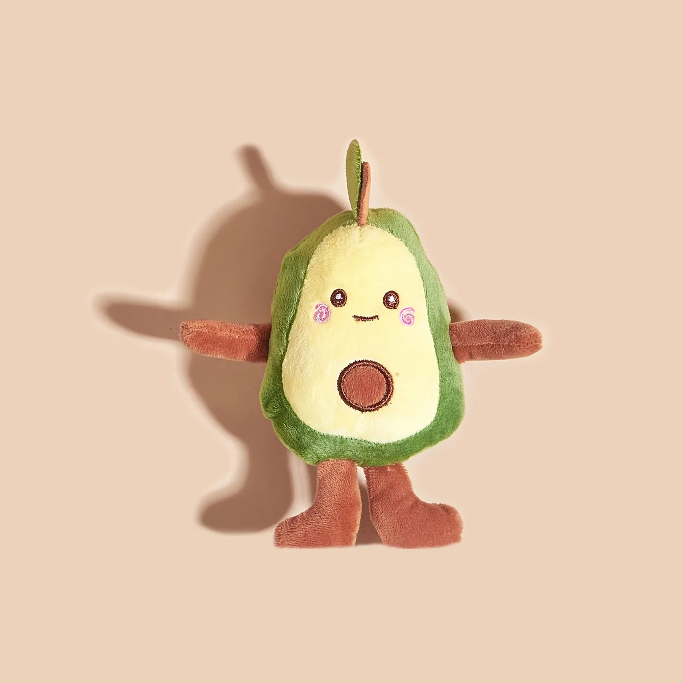 1 juguete de peluche para mascotas con forma de aguacate de dibujos animados, para que los perros interactuen y jueguen en la vida diaria
