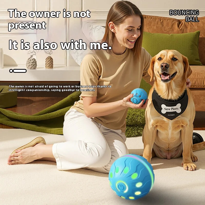 Pelota de juguete para mascotas, pelota eléctrica para perros, juguete interactivo para perros recargable por USB, buen compañero para perros