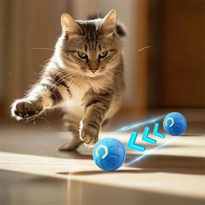 Pelota de juguete inteligente para perros, juguete interactivo electrónico para mascotas, pelota móvil USB, rebote en movimiento automático para cachorros, regalo de cumpleaños, producto para gatos