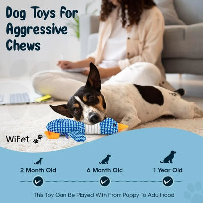 Juguetes para Perros y Gatos Mordedores Agresivos, Juguete Chirriante para Masticar, Muñeco de Peluche Interactivo para Mascotas