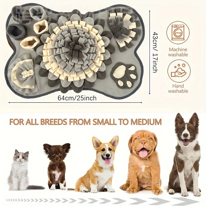 Estera para olfatear mascotas para perros, almohadilla de alimentación lenta interactiva y duradera para perros, estera de entrenamiento para habilidades de forrajeo y alimentación lenta