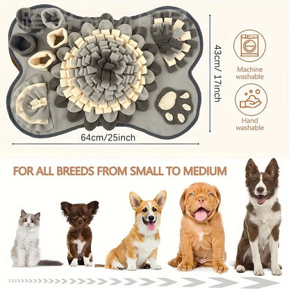 Estera para olfatear mascotas para perros, almohadilla de alimentación lenta interactiva y duradera para perros, estera de entrenamiento para habilidades de forrajeo y alimentación lenta