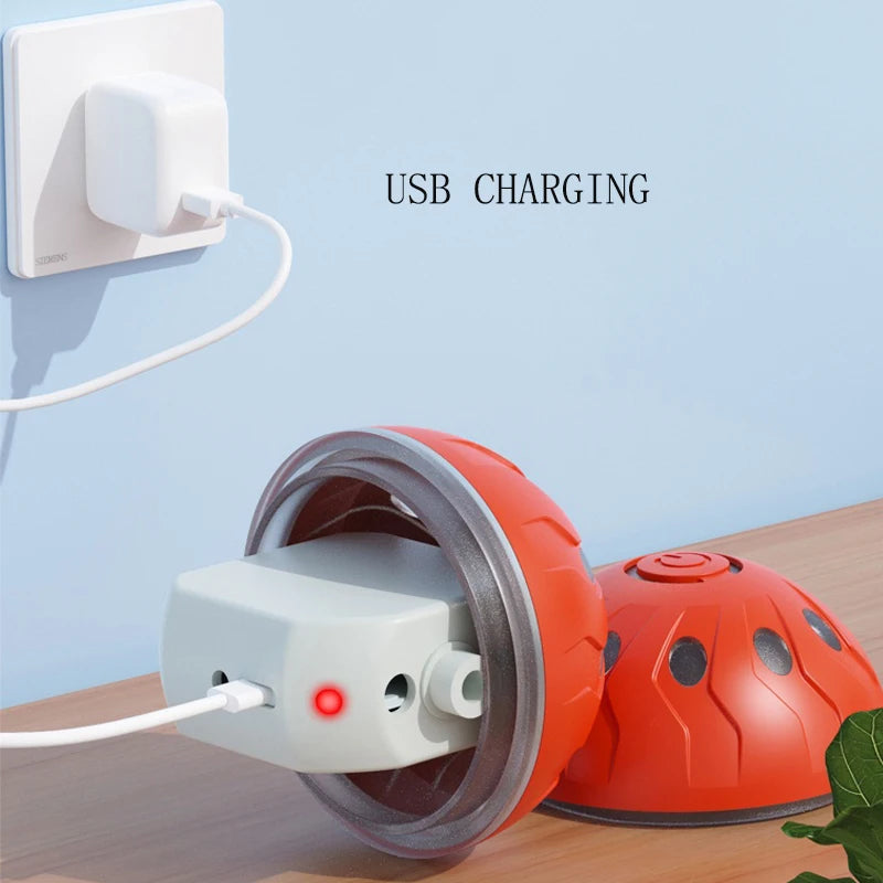 Pelota de juguete para mascotas, pelota eléctrica para perros, juguete interactivo para perros recargable por USB, buen compañero para perros