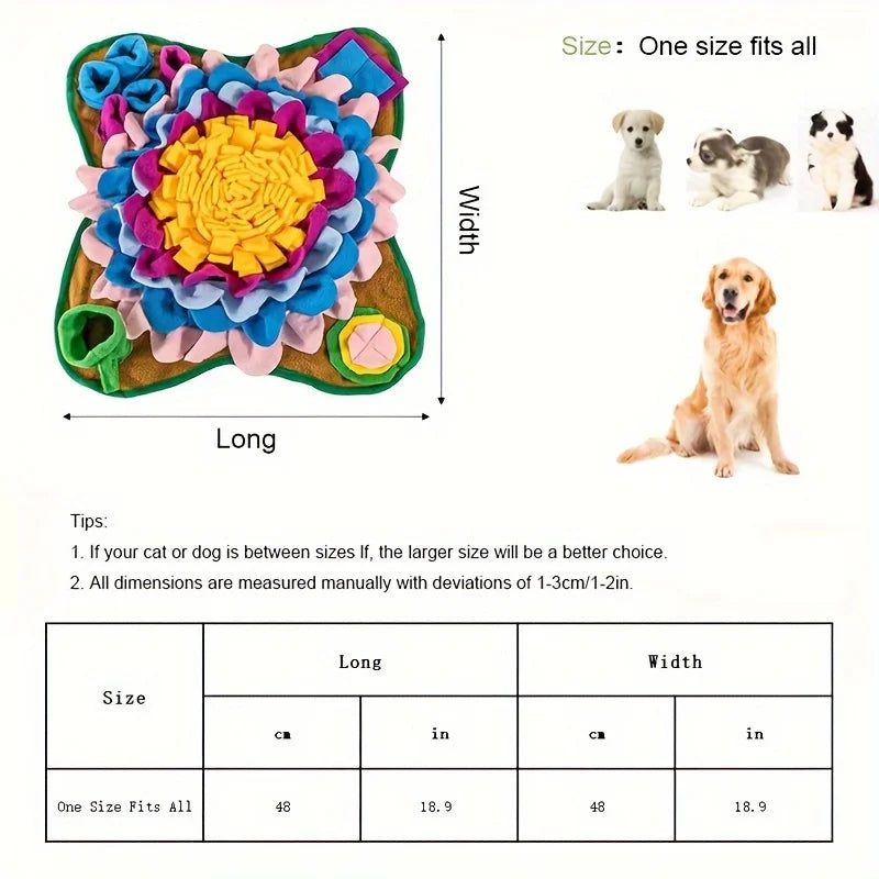 Estera de entrenamiento para olfatear mascotas, manta de entrenamiento ecológica para perros y gatos, alivio educativo del estrés, resistente a mordeduras, comida lenta