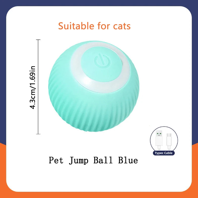 Pelota de juguete inteligente para perros, juguete interactivo electrónico para mascotas, pelota móvil USB, rebote en movimiento automático para cachorros, regalo de cumpleaños, producto para gatos