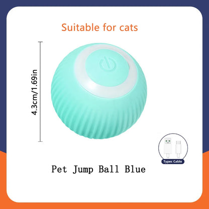 Pelota de juguete inteligente para perros, juguete interactivo electrónico para mascotas, pelota móvil USB, rebote en movimiento automático para cachorros, regalo de cumpleaños, producto para gatos