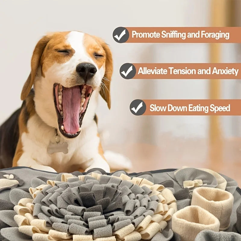 Estera para olfatear mascotas para perros, almohadilla de alimentación lenta interactiva y duradera para perros, estera de entrenamiento para habilidades de forrajeo y alimentación lenta