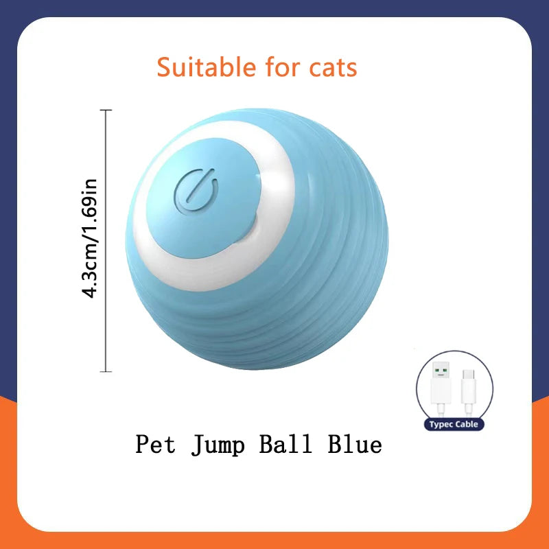 Pelota de juguete inteligente para perros, juguete interactivo electrónico para mascotas, pelota móvil USB, rebote en movimiento automático para cachorros, regalo de cumpleaños, producto para gatos