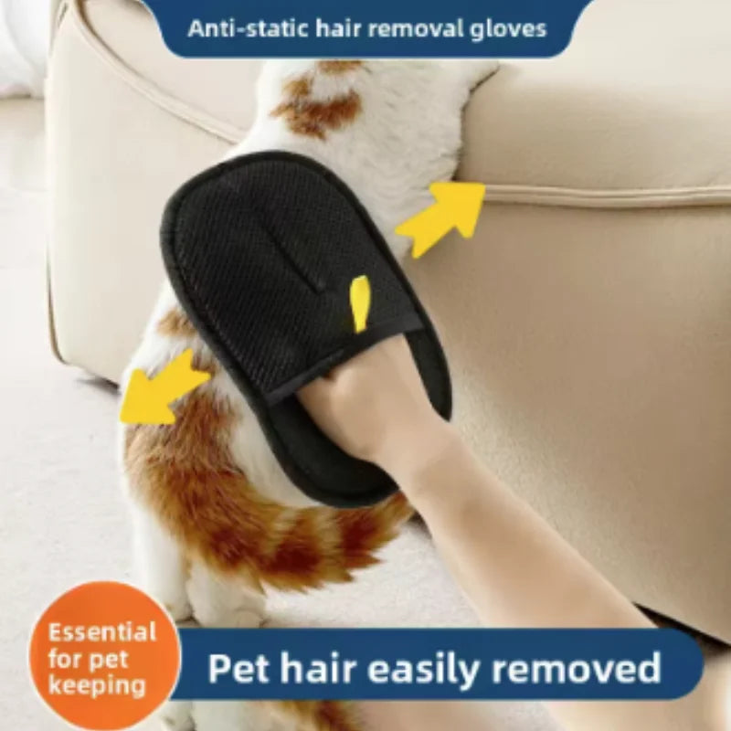 Guantes de aseo para mascotas, cepillo para eliminar el pelo de perros y gatos, guante de limpieza para gatitos, para sofá, alfombra, ropa, eliminación de pelo de mascotas, suministros para mascotas