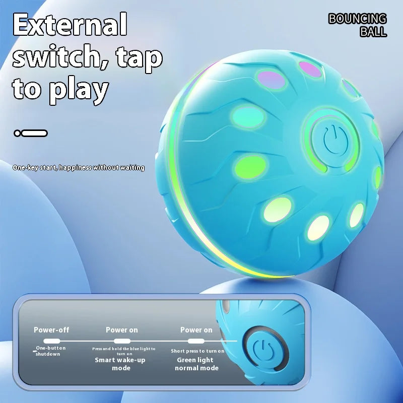 Pelota de juguete para mascotas, pelota eléctrica para perros, juguete interactivo para perros recargable por USB, buen compañero para perros