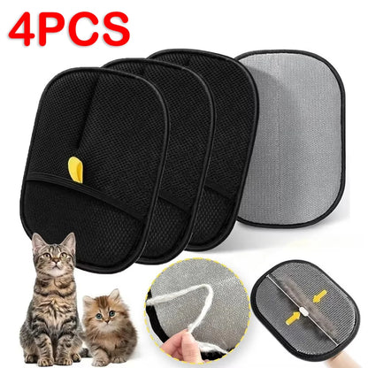 Herramienta para Eliminar Pelo de Mascotas, Guantes Reutilizables para Eliminar el Pelo Estático, Guantes de Doble Cara para el Cuidado de Mascotas, Eliminan el Pelo de Mascotas de las Alfombras