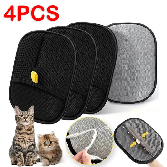 Herramienta para Eliminar Pelo de Mascotas, Guantes Reutilizables para Eliminar el Pelo Estático, Guantes de Doble Cara para el Cuidado de Mascotas, Eliminan el Pelo de Mascotas de las Alfombras