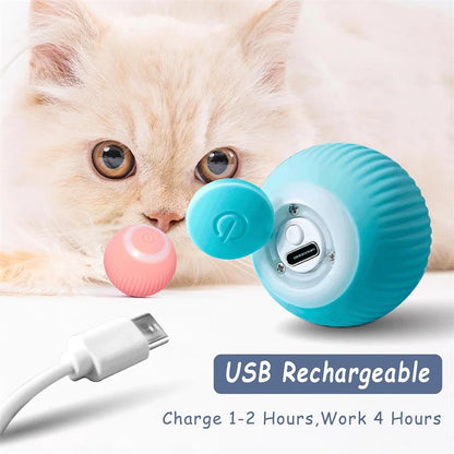 Pelota de juguete inteligente para perros, juguete interactivo electrónico para mascotas, pelota móvil USB, rebote en movimiento automático para cachorros, regalo de cumpleaños, producto para gatos