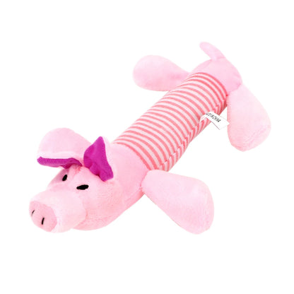 Apto para todos los mascotas, juguetes de lana para perros y gatos, muñecas populares con sonido para masticar, elefante, pato, cerdo, mascota, divertidos juguetes de peluche