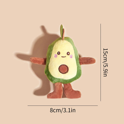 1 juguete de peluche para mascotas con forma de aguacate de dibujos animados, para que los perros interactuen y jueguen en la vida diaria
