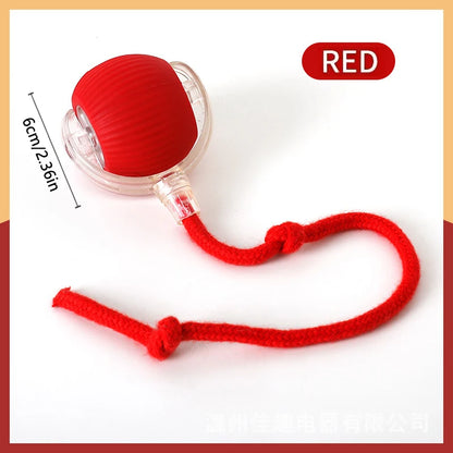 Pelota de juguete inteligente para perros, juguete interactivo electrónico para mascotas, pelota móvil USB, rebote en movimiento automático para cachorros, regalo de cumpleaños, producto para gatos