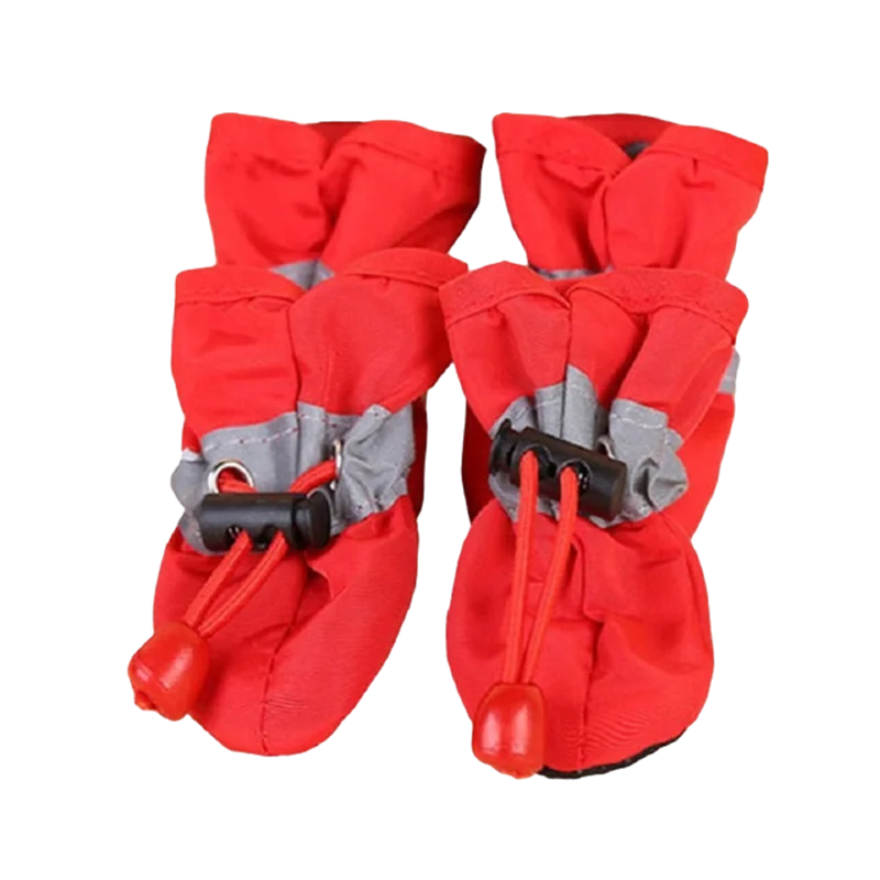 Juego de 4 Zapatos Impermeables para Perros, Botas Antideslizantes para Lluvia, Calzado para Perros Pequeños, Cachorros, Botines para Mascotas, Accesorios para Patas de Perro